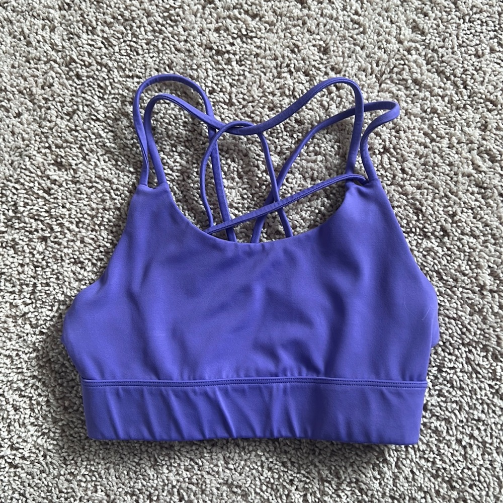 Purple yoga bra